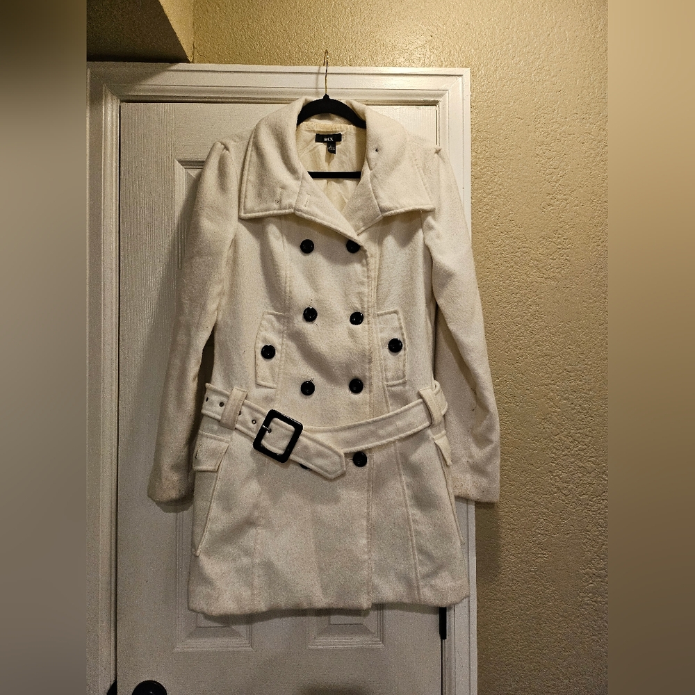 Women's fleece winter trench coat